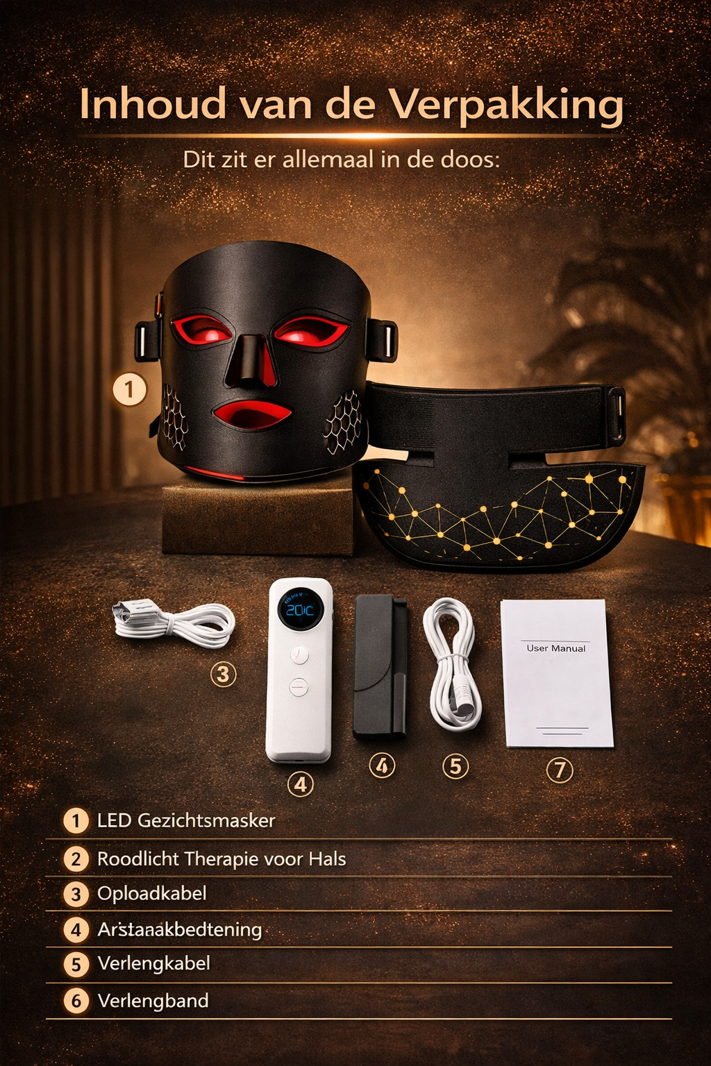 Hello Face™ Pro Glow Mask Roodlicht & Infrarood Therapie
