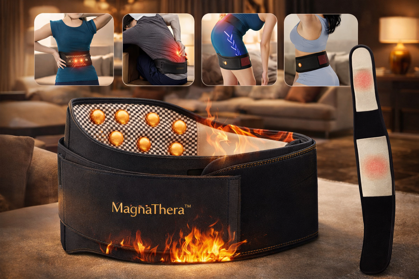 MagnaThera™ Luxe Zelfverwarmende Rug- & Tailleband