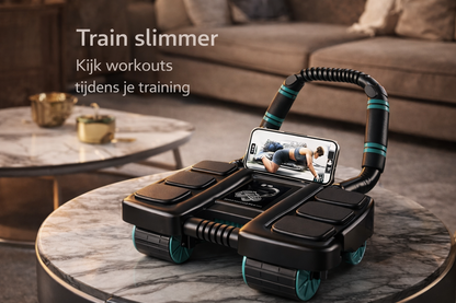 Buikspierwiel Deluxe – Met Automatische Terugveerfunctie & Extra Stabilitei